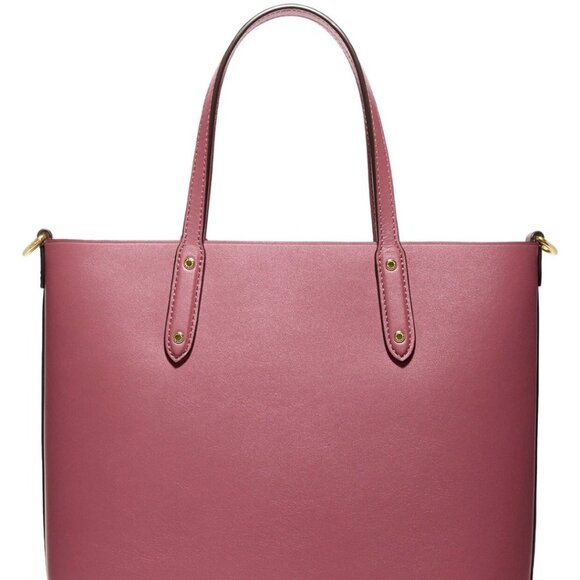 SOLD 1/18/26 ON LIVE SHOW NWT Coach Central Tote Refined Calf Leather Dusty Pink - Picture 4 of 6